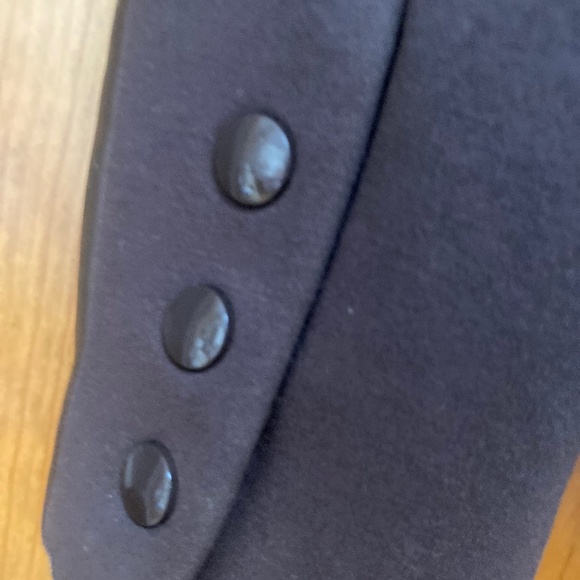 Central Park West Coco Faux Leather Fabric Mix Blazer in Brown, Small - Picture 5 of 10